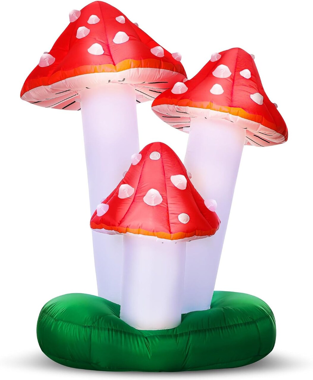 5.9ft Giant Inflatable Mushroom Halloween Decorations, Built in LED Lighted (Multicolor)